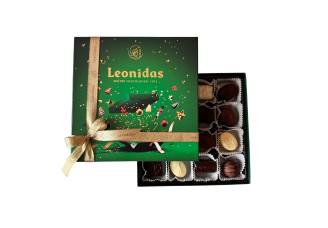 Vánoční bonboniéra Zanzibar zelený - Belgické pralinky Leonidas