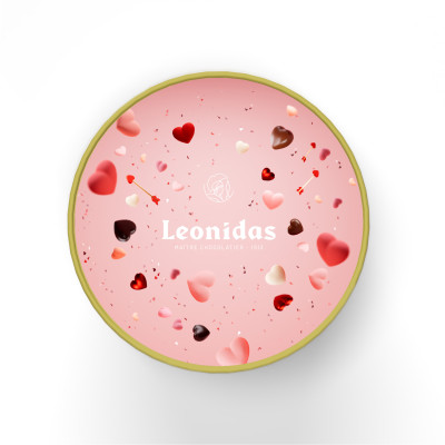Krabička Dora zlatá z lásky - Belgické pralinky Leonidas
