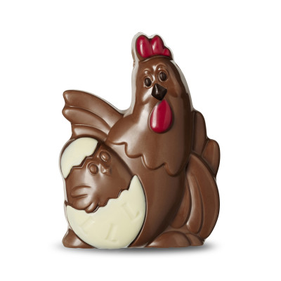 Velikonoční slepička barevná - mléčná - Belgické pralinky Leonidas