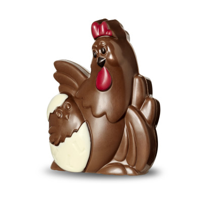 Velikonoční slepička barevná - mléčná - Belgické pralinky Leonidas