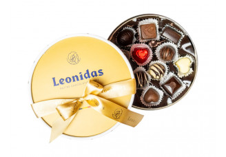 Leonidas bonboniéra Dora zlatá - Belgické pralinky Leonidas