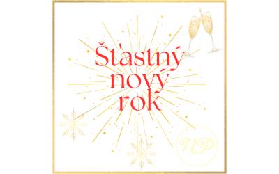 Šťastný nový rok červená