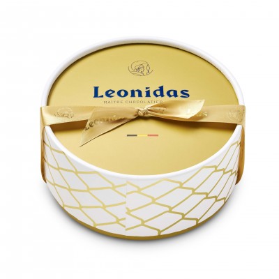Leonidas bonboniéra Dora zlatá - Belgické pralinky Leonidas