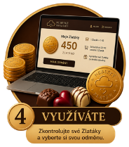 4. Využíváte – zkontrolujte své zlaťáky a vyberte si odměnu